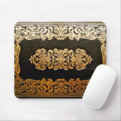 Oud Hoesje van leder Black en Gold Muismat (Met muis)