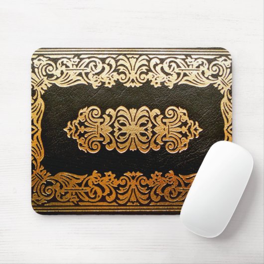 Oud Hoesje van leder Black en Gold Muismat (Met muis)