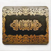 Oud Hoesje van leder Black en Gold Muismat (Voorkant)