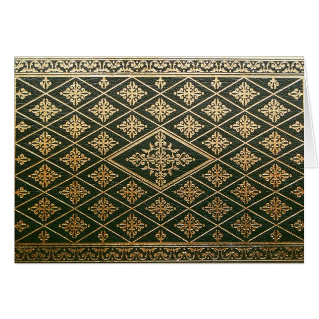 Oud Hoesje van leder Green en Gold (Voorkant Horizontaal)