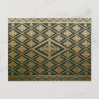 Oud Hoesje van leder Green en Gold Briefkaart