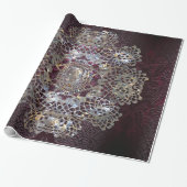 Oud Hollywood Chic Elegant Amythesa-omslagpapier Cadeaupapier (Uitgerold)