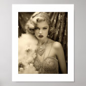 Oud Hollywood Glam Blondine Actrice Poster (Voorkant)
