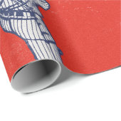 Oud honkbalpatroon cadeaupapier (Rol Hoek)