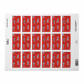 Oud honkbalpatroon etiket (Full Sheet)