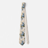 Oud Hortensia Boeket Patroon Stropdas (Voorkant)