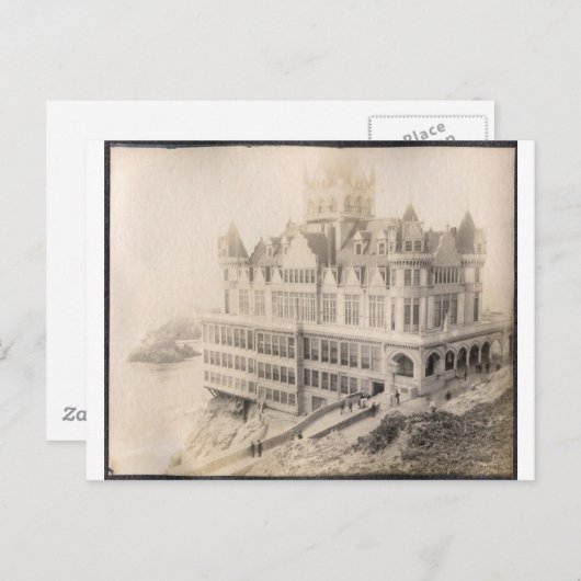 Oud hotel, lang klote briefkaart (Voorkant / Achterkant)