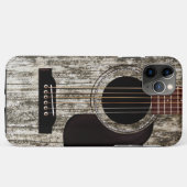 Oud hout Akoestische gitaar Case-Mate iPhone Case (Achterkant (horizontaal))