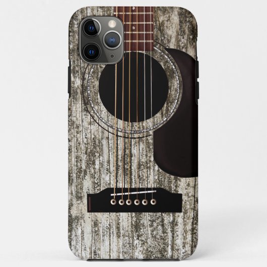 Oud hout Akoestische gitaar Case-Mate iPhone Case (Achterkant)
