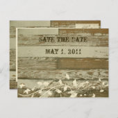 Oud hout Bewaar de datum Aankondigingskaart (Voorkant / Achterkant)