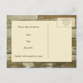 Oud hout Bewaar de datum Aankondigingskaart (Achterkant)