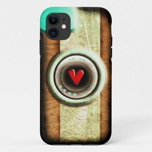 Oud Hout effect Camera iPhone 5/ iPhone 5S Hoesje (Achterkant)