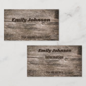 Oud hout, oud, shabby,  visitekaartje (Voorkant / Achterkant)