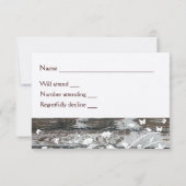 Oud hout RSVP met envelop Kaartje (Achterkant)