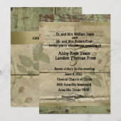 Oud hout,  uitvindingen van Franse papieren bruilo Kaart (Voorkant / Achterkant)