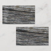 Oud hout visitekaartje (Voorkant / Achterkant)