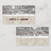 Oud hout , witte platenkaarten plaatskaartje (Voorkant / Achterkant)