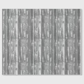 Oud hout zwart en wit cadeaupapier (Vlak)