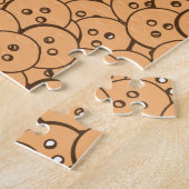 Oud houten knopen patroon legpuzzel (Zijkant)
