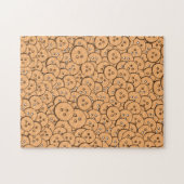 Oud houten knopen patroon legpuzzel (Horizontaal)