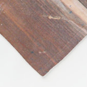 Oud houten patroon rustiek gepersonaliseerd fleece deken (Hoek)