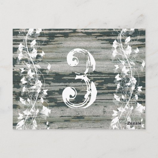  oud houten tafelnummer (Achterkant)