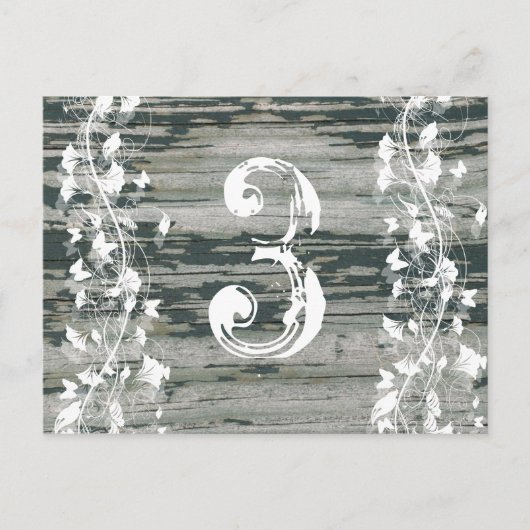  oud houten tafelnummer (Voorkant)