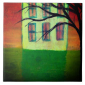 Oud huis Abstract schilderij Tegeltje (Voorkant)