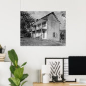Oud huis bij Green Castle Bridge Poster (Thuiskantoor)