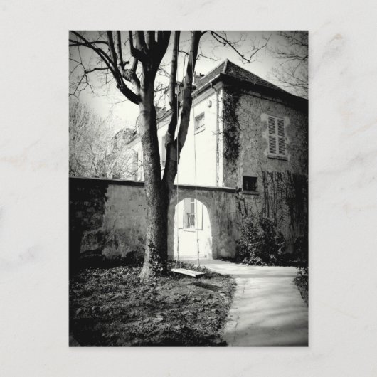 Oud huis en tuin in Montmarte Briefkaart (Voorkant)