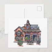Oud huis in de stad briefkaart (Voorkant / Achterkant)