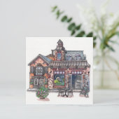 Oud huis in de stad kaart (Staand voorkant)