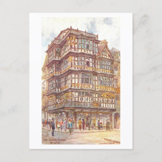 Oud huis in Holland, Bristol Briefkaart (Voorkant)