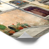 Oud huis in Segovia, Spanje | Cass Gilbert Poster (Hoek)