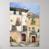 Oud huis in Segovia, Spanje | Cass Gilbert Poster (Voorkant)