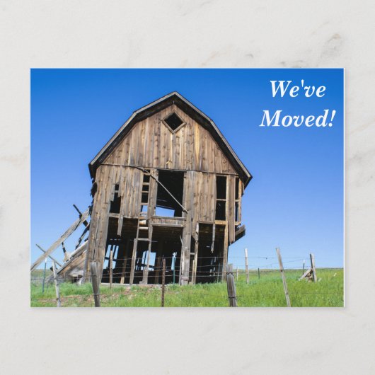 Oud huis We hebben verhuisd Nieuw adres Briefkaart (Voorkant)