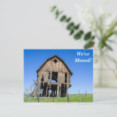 Oud huis We hebben verhuisd Nieuw adres Briefkaart (Staand voorkant)