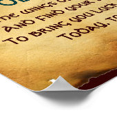 Oud Iers "Blessing Parchment with Gold Butterfly" Poster (Hoek)