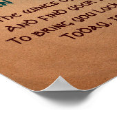 Oud Iers "Blessing Parchment with Gold Butterfly" Poster (Hoek)