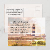 Oud Iers Blessing, vuurtoren aan de kust van Ierla Briefkaart (Voorkant / Achterkant)