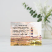 Oud Iers Blessing, vuurtoren aan de kust van Ierla Briefkaart (Staand voorkant)