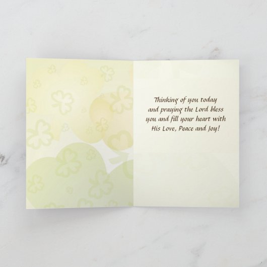 Oud Iers Zegen St. Patrick's Day Custom Kaart (Binnen)