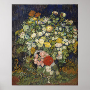 Oud impressionistisch bloemboeket Van Gogh Poster