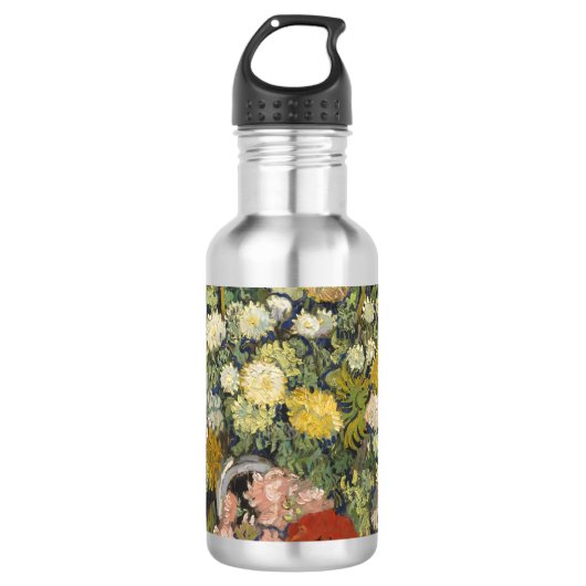 Oud impressionistisch bloemboeket Van Gogh Waterfles (Voorkant)