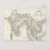  oud India kaart het briefkaart af (Voorkant)