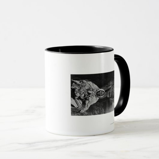 Oud-Indiaas wittekenaar op Alaska foto Mok (Voorkant rechts)