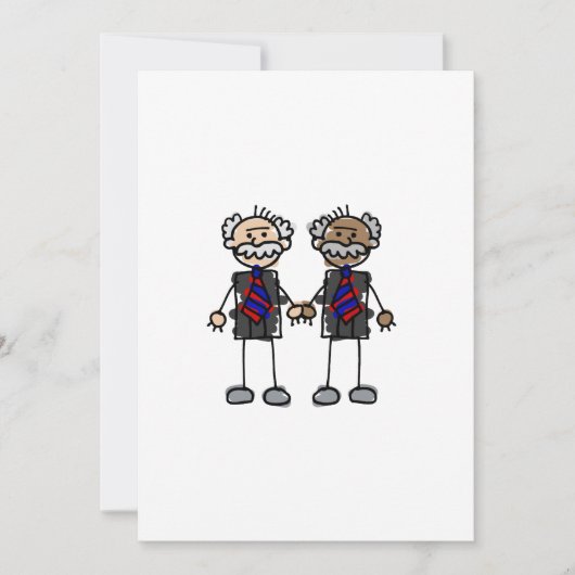 Oud interraciaal paar kaart (Voorkant)