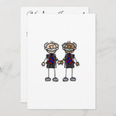 Oud interraciaal paar kaart (Voorkant / Achterkant)