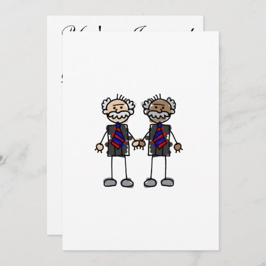 Oud interraciaal paar kaart (Voorkant / Achterkant)