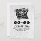 Oud-inzendingen voor schrijfmachines - bruiloft kaart (Voorkant)